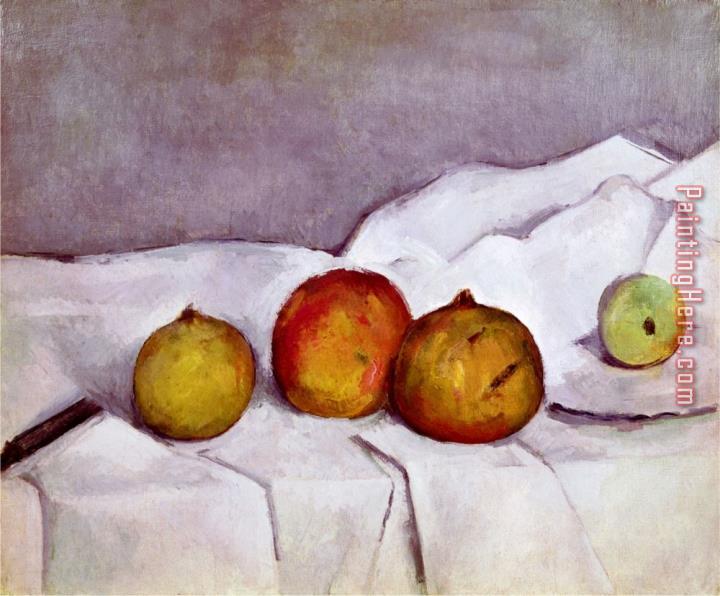 Paul Cezanne Fruit on a Cloth C 1890